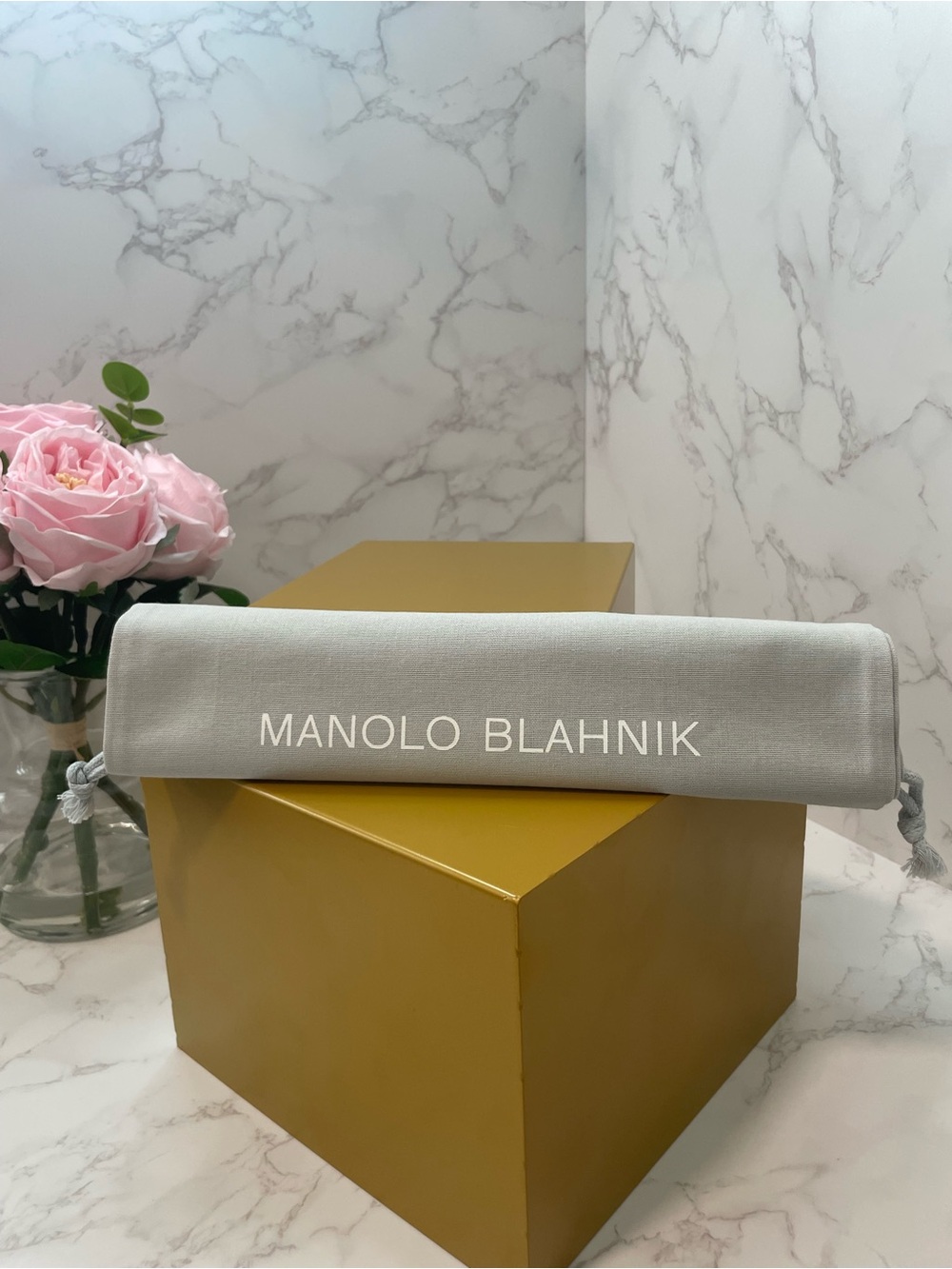 Manolo Blahnik Grey Dust Bag — Authentic Single Bag